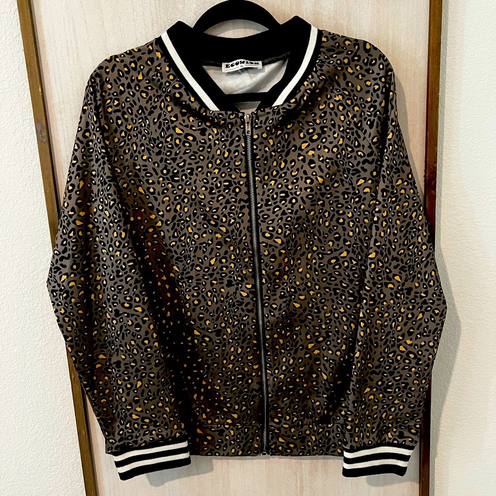 Wish Leopard Bomber Jacket XL